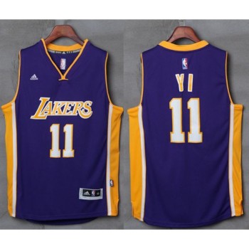 Lakers #11 Yi Jianlian Purple Stitched NBA Jersey Lakers #11 Yi Jianlian Purple Stitched NBA Jersey