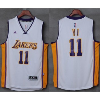 Lakers #11 Yi Jianlian White Stitched NBA Jersey Lakers #11 Yi Jianlian White Stitched NBA Jersey