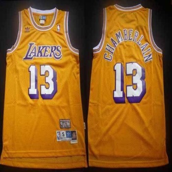 Lakers #13 Wilt Chamberlain Yellow Throwback Stitched NBA Jersey Lakers #13 Wilt Chamberlain Yellow Throwback Stitched NBA Jersey