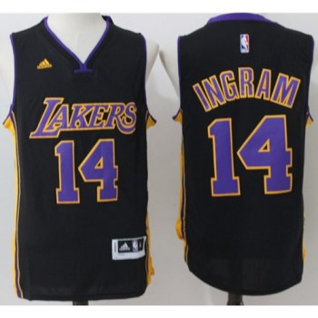 Lakers #14 Brandon Ingram Black(Purple NO.) Stitched NBA Jersey Lakers #14 Brandon Ingram Black(Purple NO.) Stitched NBA Jersey