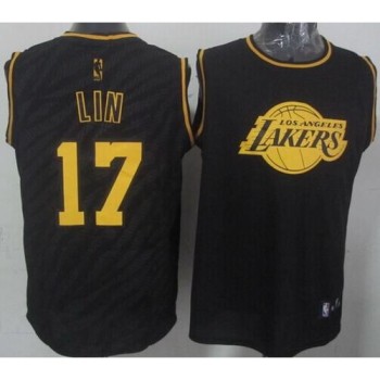 Lakers #17 Jeremy Lin Black Precious Metals Fashion Stitched NBA Jersey Lakers #17 Jeremy Lin Black Precious Metals Fashion Stitched NBA Jersey