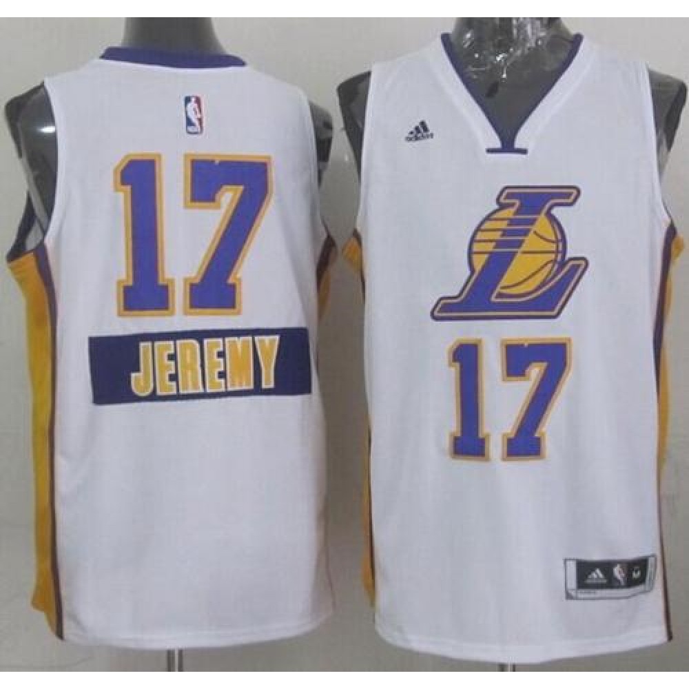 Lakers #17 Jeremy Lin White 2014-15 Christmas Day Stitched NBA Jersey