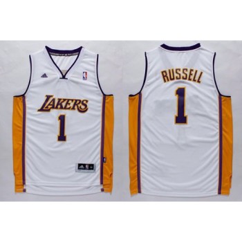 Lakers #1 D'Angelo Russell White Stitched NBA Jersey
