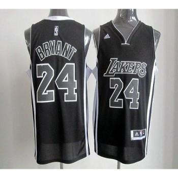 Lakers #24 Kobe Bryant Black/White Stitched NBA Jersey Lakers #24 Kobe Bryant Black/White Stitched NBA Jersey