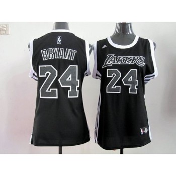 Lakers #24 Kobe Bryant Black/White Women's Fashion Stitched NBA Jersey Lakers #24 Kobe Bryant Black/White Women's Fashion Stitched NBA Jersey