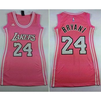 Lakers #24 Kobe Bryant Pink Women's Dress Stitched NBA Jersey Lakers #24 Kobe Bryant Pink Women's Dress Stitched NBA Jersey