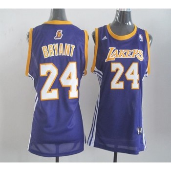 Lakers #24 Kobe Bryant Purple Women's Road Stitched NBA Jersey Lakers #24 Kobe Bryant Purple Women's Road Stitched NBA Jersey