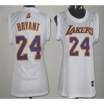 Lakers #24 Kobe Bryant White Women Fashion Stitched NBA Jersey Lakers #24 Kobe Bryant White Women Fashion Stitched NBA Jersey