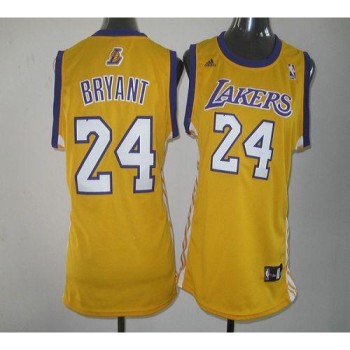 Lakers #24 Kobe Bryant Yellow Women's Home Stitched NBA Jersey Lakers #24 Kobe Bryant Yellow Women's Home Stitched NBA Jersey