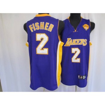 Lakers #2 Derek Fisher Stitched Purple Final Patch NBA Jersey Lakers #2 Derek Fisher Stitched Purple Final Patch NBA Jersey