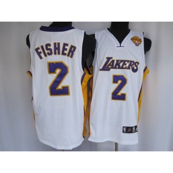 Lakers #2 Derek Fisher Stitched White Final Patch NBA Jersey Lakers #2 Derek Fisher Stitched White Final Patch NBA Jersey