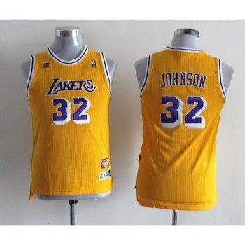Lakers #32 Magic Johnson Yellow Throwback Stitched Youth NBA Jersey Lakers #32 Magic Johnson Yellow Throwback Stitched Youth NBA Jersey