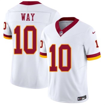 Men's Washington Commanders #10 Tress Way White 2026 Vapor F.U.S.E. Limited Jersey Men's Washington Commanders #10 Tress Way White 2026 Vapor F.U.S.E. Limited Jersey