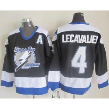 Lightning #4 Vincent Lecavalier Black CCM Throwback Stitched NHL Jersey Lightning #4 Vincent Lecavalier Black CCM Throwback Stitched NHL Jersey