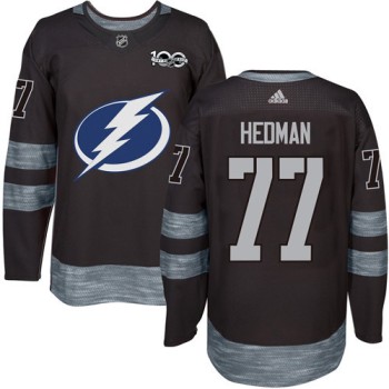 Lightning #77 Victor Hedman Black 1917-2017 100th Anniversary Stitched NHL Jersey Lightning #77 Victor Hedman Black 1917-2017 100th Anniversary Stitched NHL Jersey