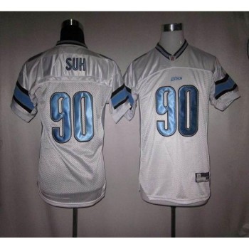 Lions #90 Ndamukong Suh White EStitched Youth NFL Jersey Lions #90 Ndamukong Suh White EStitched Youth NFL Jersey