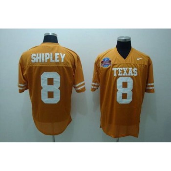 Longhorns #8 Jordan Shipley Orange Stitched NCAA Jersey Longhorns #8 Jordan Shipley Orange Stitched NCAA Jersey