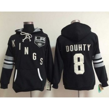 Los Angeles Kings #8 Drew Doughty Black Women's Old Time Heidi Hoodie Los Angeles Kings #8 Drew Doughty Black Women's Old Time Heidi Hoodie
