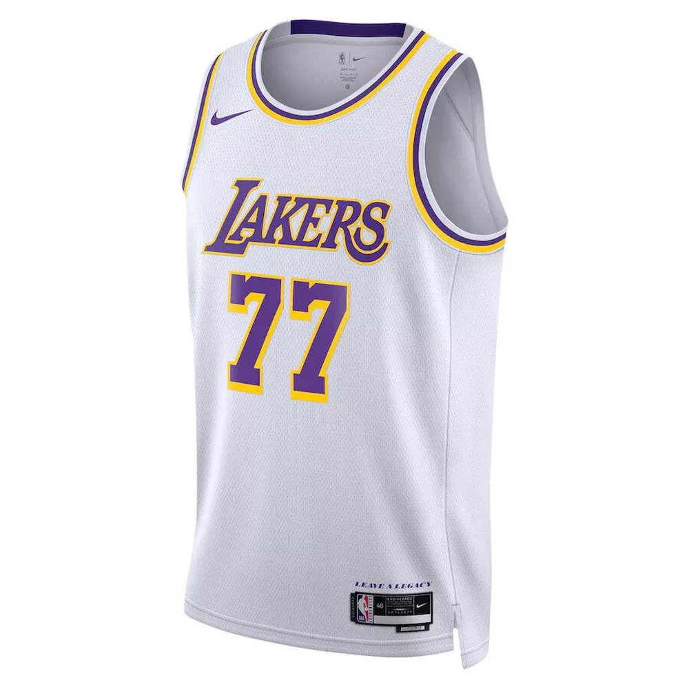 Unisex Los Angeles Lakers #77 Luka Doncic White Swingman City Edition Jersey Unisex Los Angeles Lakers #77 Luka Doncic White Swingman City Edition Jersey