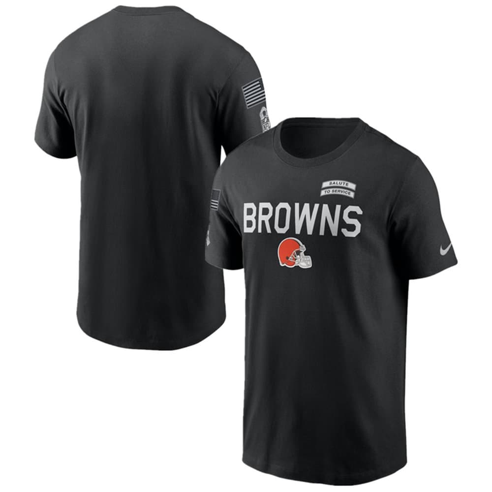 Men's Cleveland Browns Black 2026 Salute to Service Sideline Dri-FIT T-Shirt