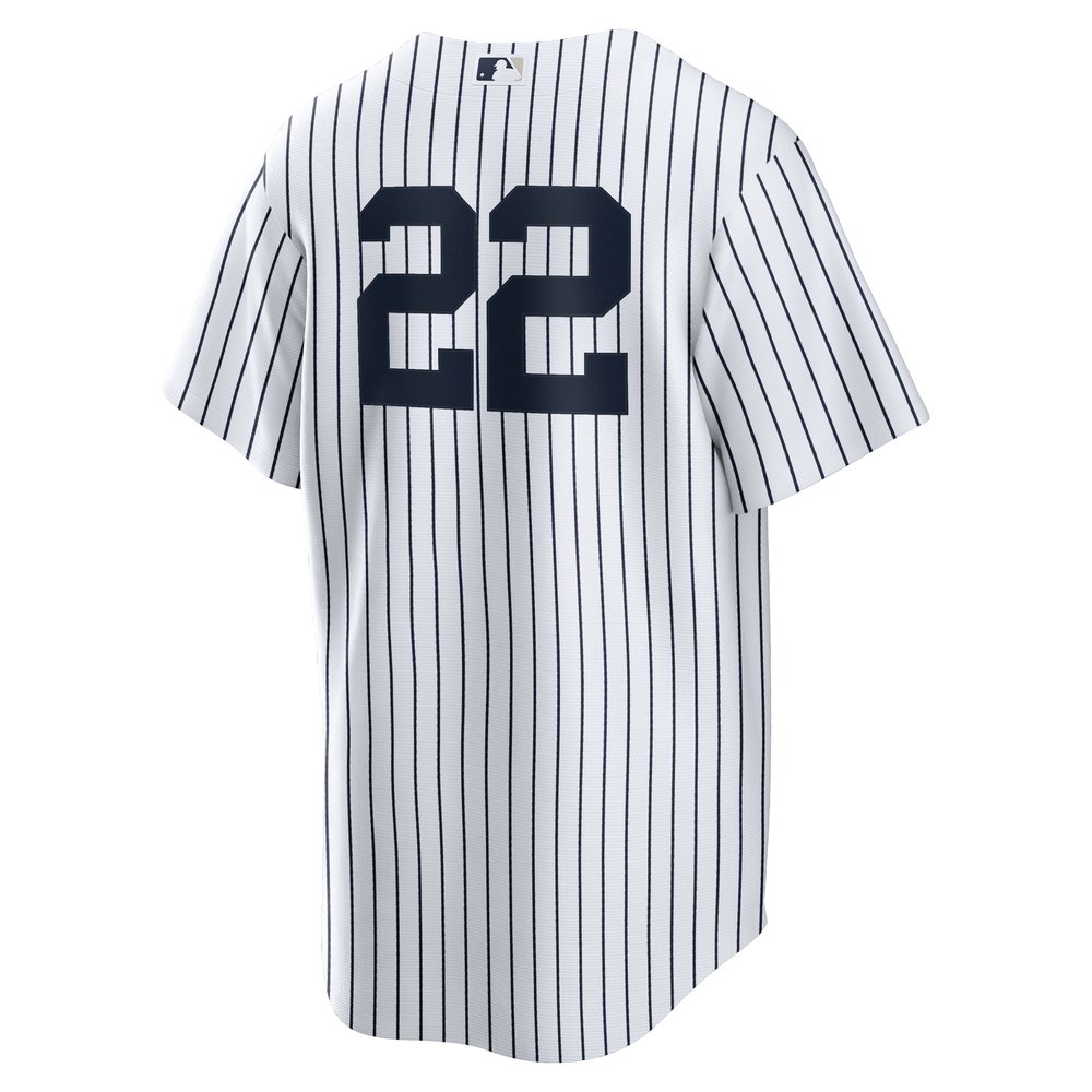 Men's New York Yankees #22 Juan Soto White 2024 World Series Home Replica Player Jersey
