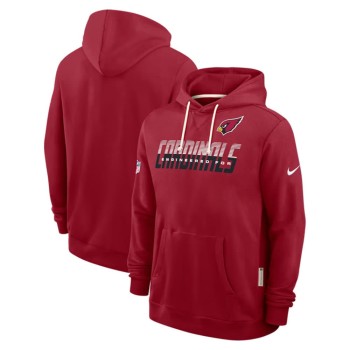 Men's Arizona Cardinals Red Cardinal Sideline Standard Issue Top Prospect Dri-FIT Hoodie