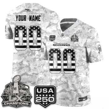 Youth Seattle Seahawks Camo 2026 Salute to Service Edition Vapor F.U.S.E. Limited Custom Jersey