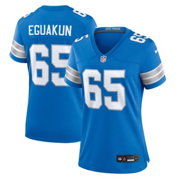Women's Detroit Lions Kingsley Eguakun Blue Game Jersey Women's Detroit Lions Kingsley Eguakun Blue Game Jersey