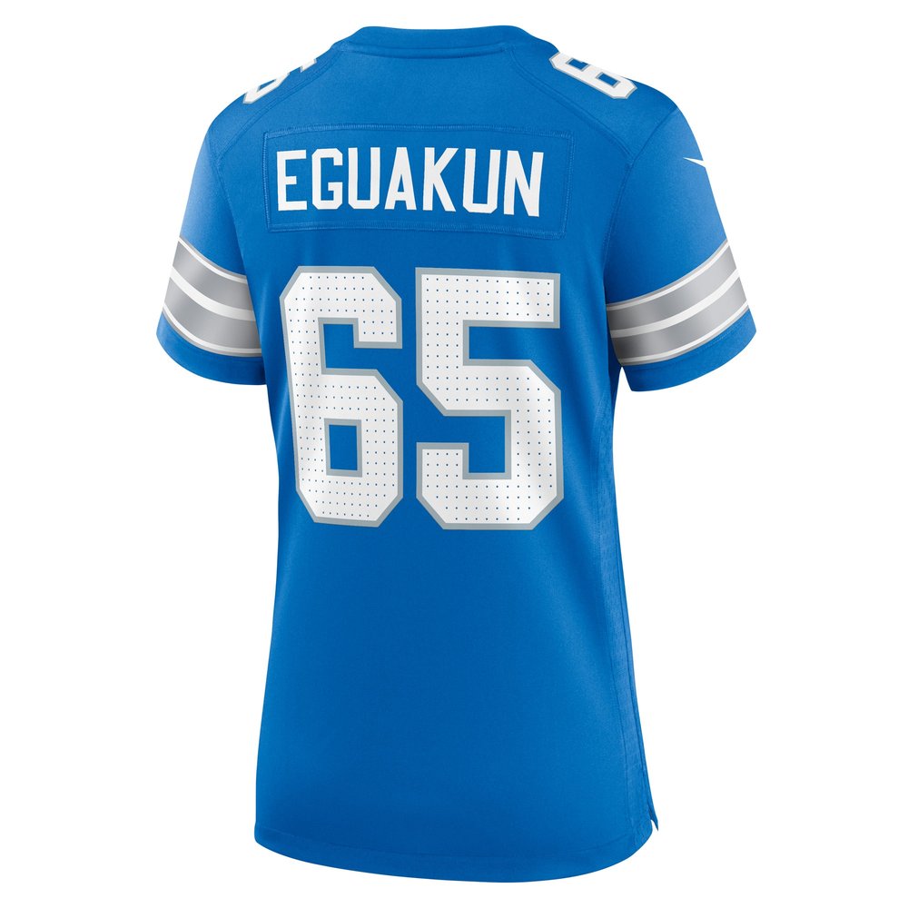 Women's Detroit Lions Kingsley Eguakun  Blue Game Jersey