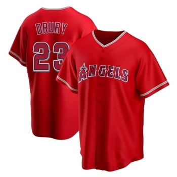 Men's Los Angeles Angels #23 Brandon Drury Nike Red Home Limited Player Jersey Men's Los Angeles Angels #23 Brandon Drury Nike Red Home Limited Player Jersey