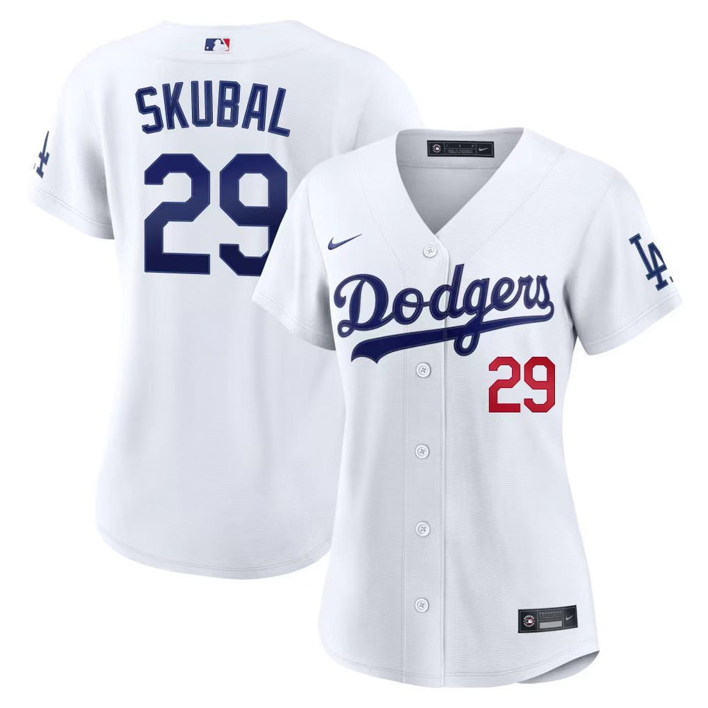 Women's Los Angeles Dodgers #29 Tarik Skubal Nike White Home Stadium Jersey