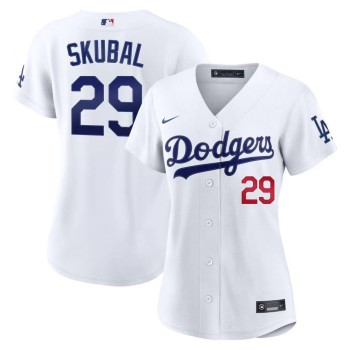 Women's Los Angeles Dodgers #29 Tarik Skubal Nike White Home Stadium Jersey