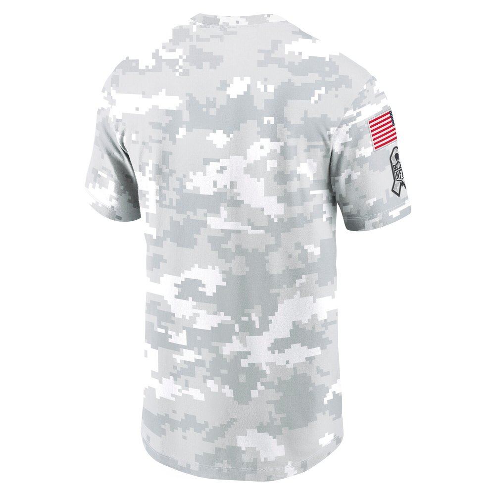 Men's New England Patriots Arctic Camo 2024 Salute To Service Performance T-Shirt