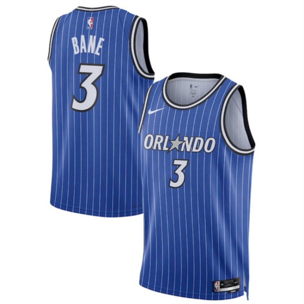 Men's Orlando Magic #3 Desmond Bane Blue 2025 Icon Edition Stitched Basketball Jersey