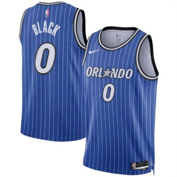 Men's Orlando Magic #0 Anthony Black Blue 2025 Icon Edition Stitched Basketball Jersey