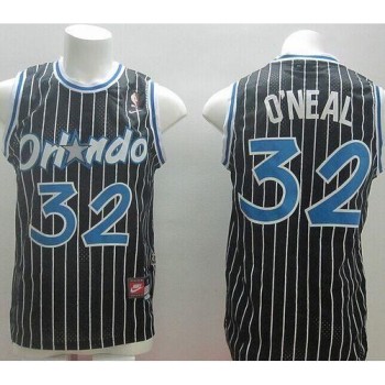 Magic #32 Shaquille O'Neal Black Throwback Stitched Youth NBA Jersey
