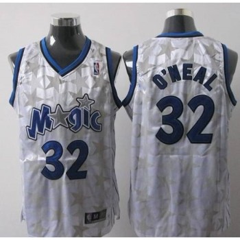 Magic #32 Shaquille O'Neal White Star Limited Edition Stitched NBA Jersey