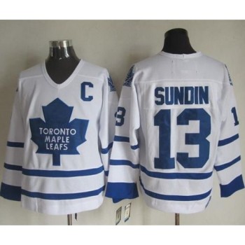 Maple Leafs #13 Mats Sundin White CCM Throwback Stitched NHL Jersey Maple Leafs #13 Mats Sundin White CCM Throwback Stitched NHL Jersey