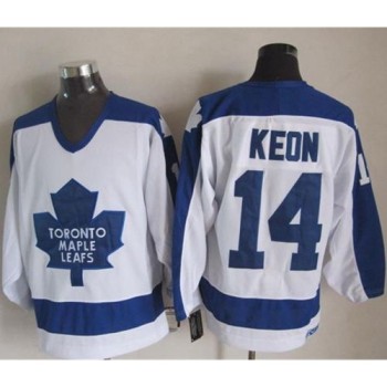 Maple Leafs #14 Dave Keon White/Blue CCM Throwback Stitched NHL Jersey Maple Leafs #14 Dave Keon White/Blue CCM Throwback Stitched NHL Jersey