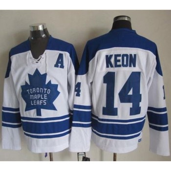 Maple Leafs #14 Dave Keon White CCM Throwback Third Stitched NHL Jersey Maple Leafs #14 Dave Keon White CCM Throwback Third Stitched NHL Jersey