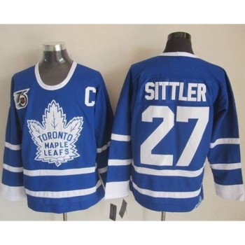 Maple Leafs #27 Darryl Sittler Blue 75th CCM Throwback Stitched NHL Jersey Maple Leafs #27 Darryl Sittler Blue 75th CCM Throwback Stitched NHL Jersey