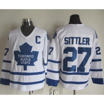 Maple Leafs #27 Darryl Sittler White CCM Throwback Stitched NHL Jersey Maple Leafs #27 Darryl Sittler White CCM Throwback Stitched NHL Jersey