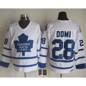 Maple Leafs #28 Tie Domi White CCM Throwback Stitched NHL Jersey Maple Leafs #28 Tie Domi White CCM Throwback Stitched NHL Jersey