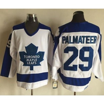 Maple Leafs #29 Mike Palmateer White/Blue CCM Throwback Stitched NHL Jersey Maple Leafs #29 Mike Palmateer White/Blue CCM Throwback Stitched NHL Jersey