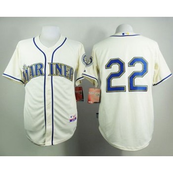 Mariners #22 Robinson Cano Cream Alternate Cool Base Stitched MLB Jersey Mariners #22 Robinson Cano Cream Alternate Cool Base Stitched MLB Jersey