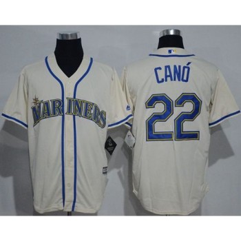 Mariners #22 Robinson Cano Cream New Cool Base Stitched MLB Jersey Mariners #22 Robinson Cano Cream New Cool Base Stitched MLB Jersey