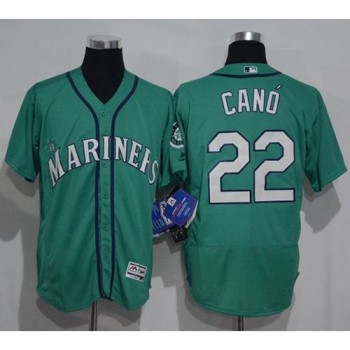 Mariners #22 Robinson Cano Green Flexbase Authentic Collection Stitched MLB Jersey Mariners #22 Robinson Cano Green Flexbase Authentic Collection Stitched MLB Jersey