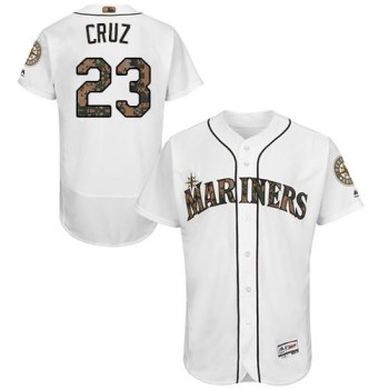 Mariners #23 Nelson Cruz White Flexbase Authentic Collection 2016 Memorial Day Stitched MLB Jersey Mariners #23 Nelson Cruz White Flexbase Authentic Collection 2016 Memorial Day Stitched MLB Jersey