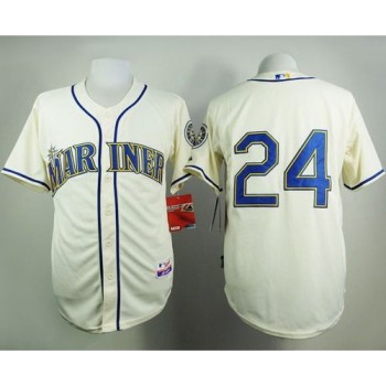 Mariners #24 Ken Griffey Cream Alternate Cool Base Stitched MLB Jersey Mariners #24 Ken Griffey Cream Alternate Cool Base Stitched MLB Jersey