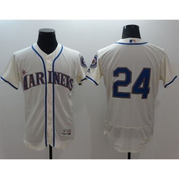 Mariners #24 Ken Griffey Cream Flexbase Authentic Collection Stitched MLB Jersey Mariners #24 Ken Griffey Cream Flexbase Authentic Collection Stitched MLB Jersey